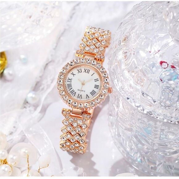 Rose Gold Watch and Tennis Bracelet Set - Picture 2 of 6